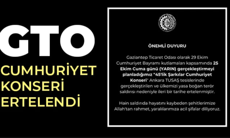 Gaziantep Ticaret Odası Cumhuriyet Konserini Erteledi 27