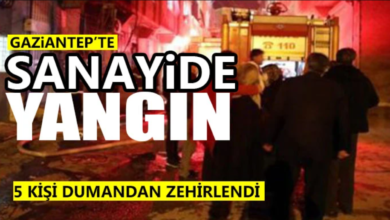 Gaziantep te Sanayi Bölgesinde Yangında 5 Kişi Zehirlendi