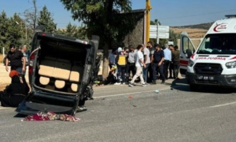 Gaziantep Havalimanı Kavşağında Kaza 6 Yaralı