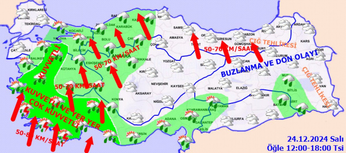 İçişleri Bakanlığı'ndan 6 İl için Turuncu Kodlu Yağış Uyarısı