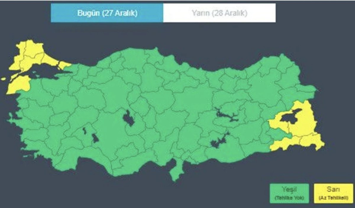 İstanbul'da Sıcaklıklar 5 Derece Düşüyor, Hava Durumu Uyarıları Yapıldı