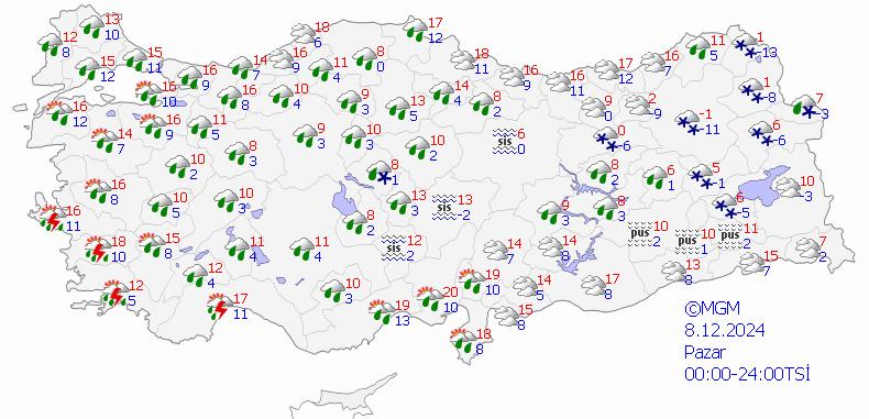 Meteoroloji, 7 İli Etkileyen Kuvvetli Yağış ve Soğuk Hava Uyarısı Yaptı