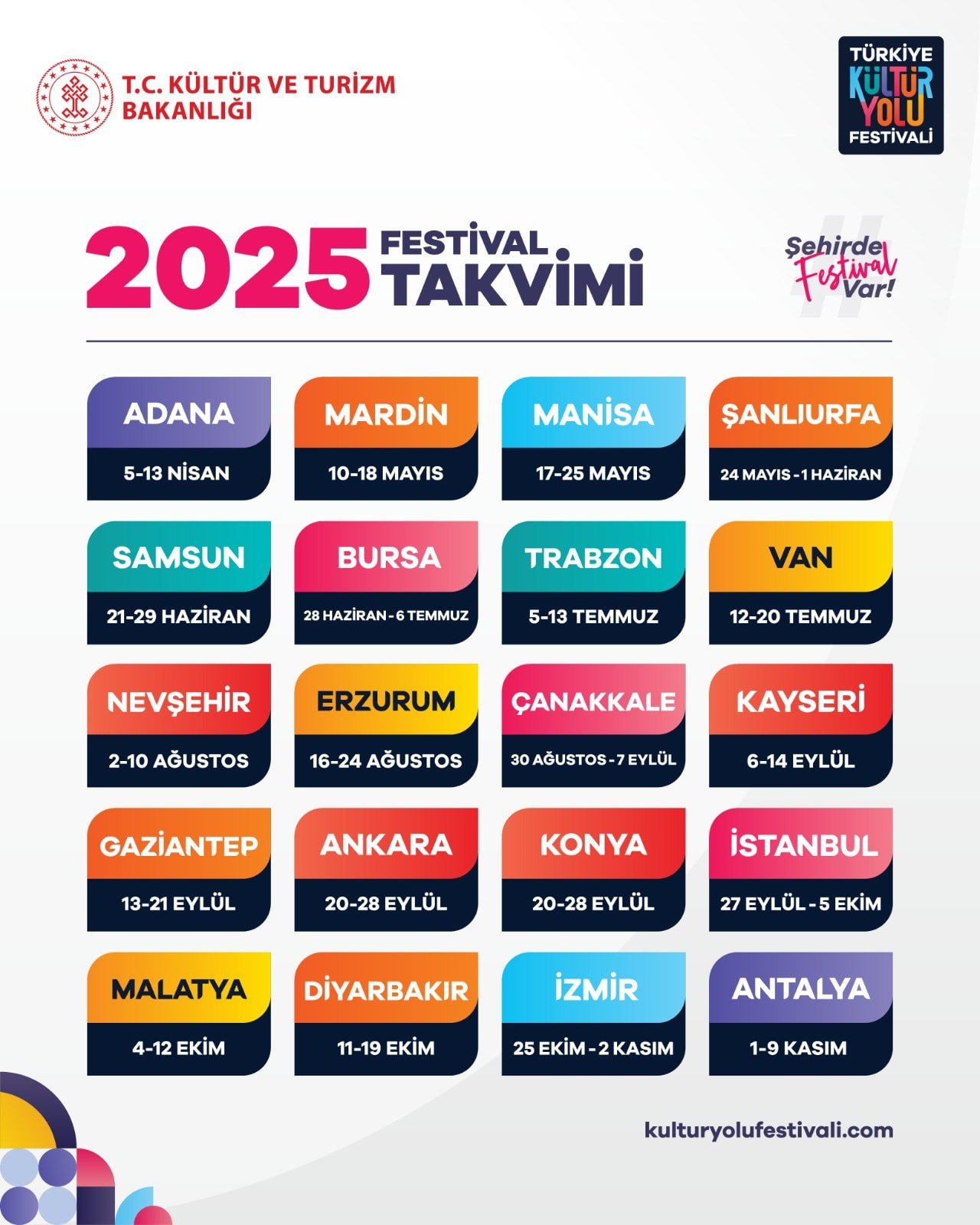 Türkiye Kültür Yolu Festivali 2024 Takvimi Açıklandı