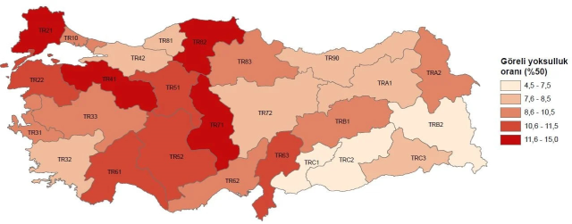 Türkiye'nin En Yoksul Şehirleri ve Yoksulluk Oranı Raporu