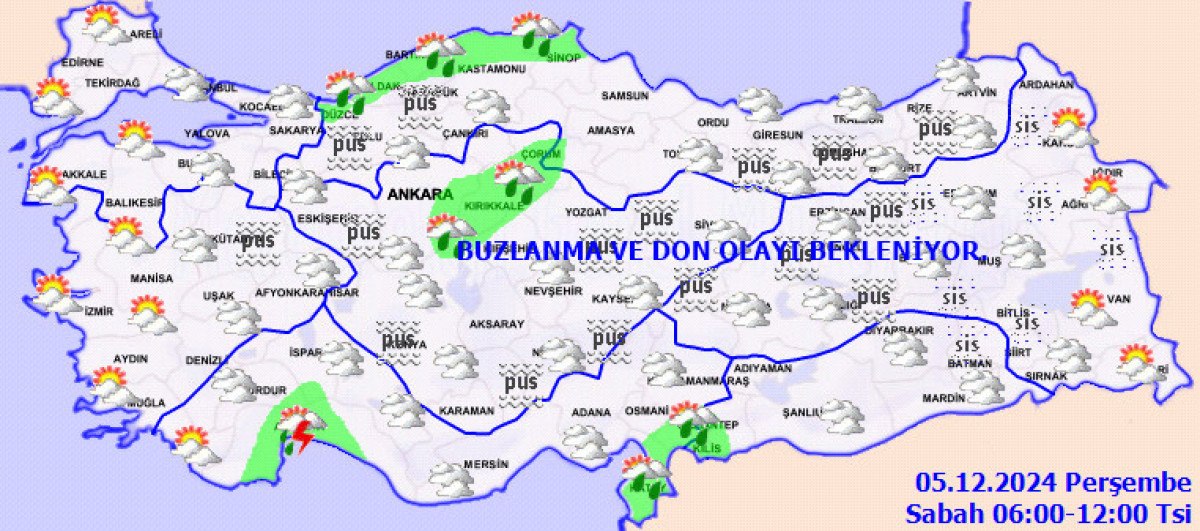 Yurt Genelinde Hava Durumu Raporu