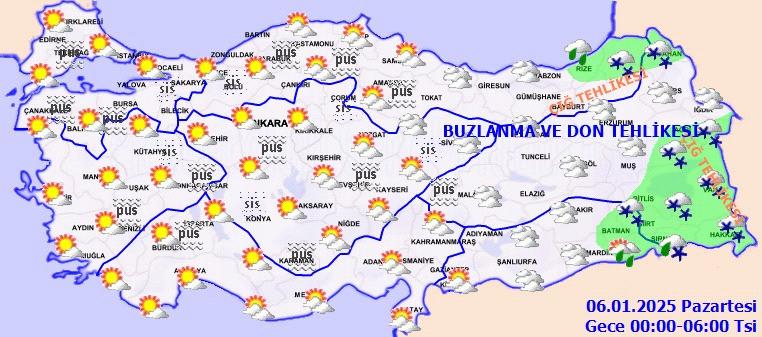 6 Ocak 2025 Hava Durumu Tahminleri ve Uyarılar