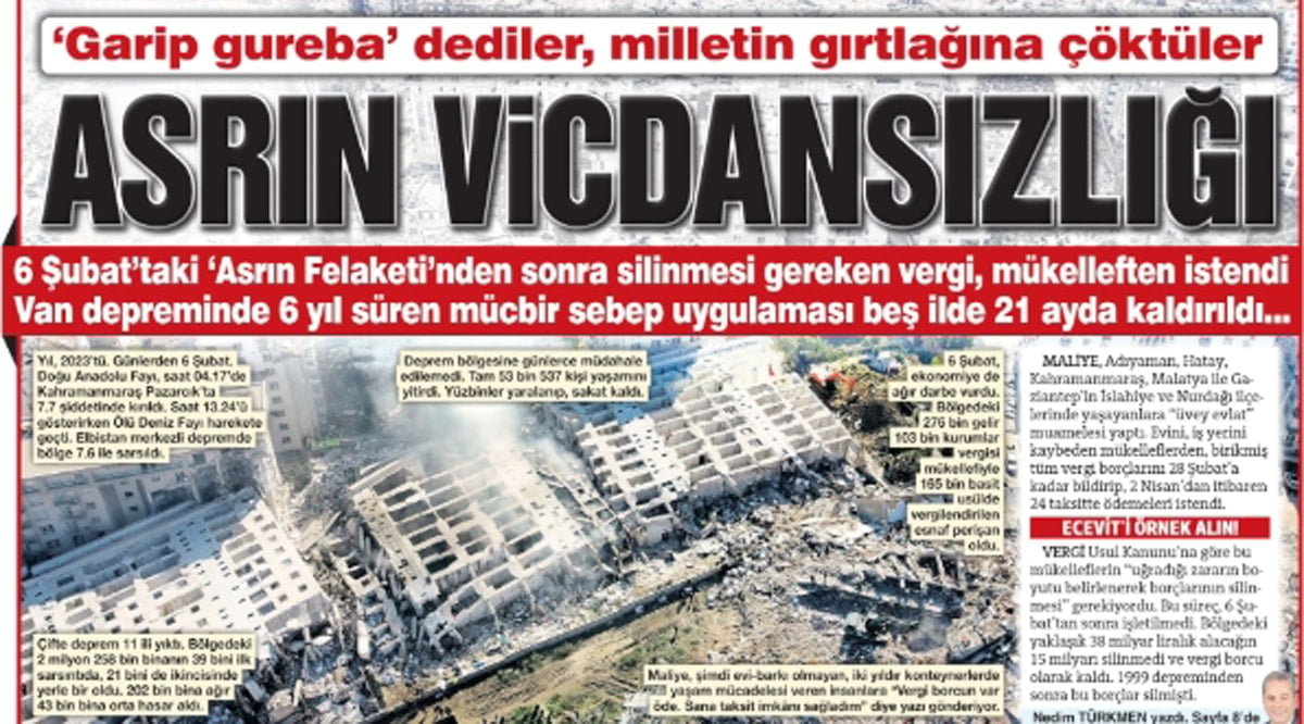 Deprem Bölgesindeki Vergi Mücbir Sebep Hali Uzatıldı