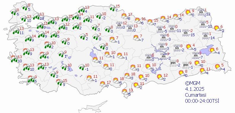 Meteoroloji Genel Müdürlüğü'nden Hava Durumu Uyarıları