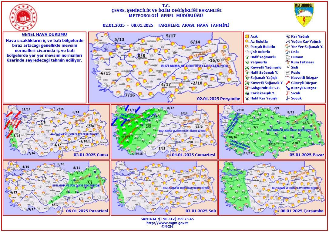 Meteoroloji'den Yağış ve Buzlanma Uyarısı