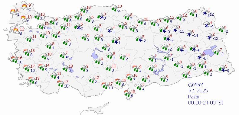 Meteoroloji'den Yağış ve Buzlanma Uyarısı