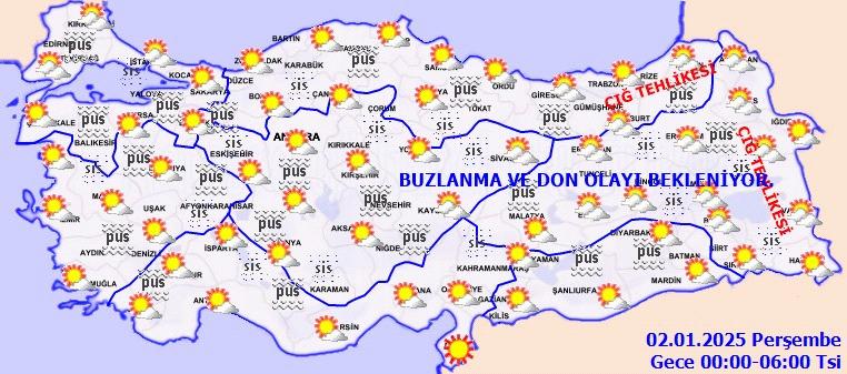 Meteoroloji'den Yağış ve Buzlanma Uyarısı