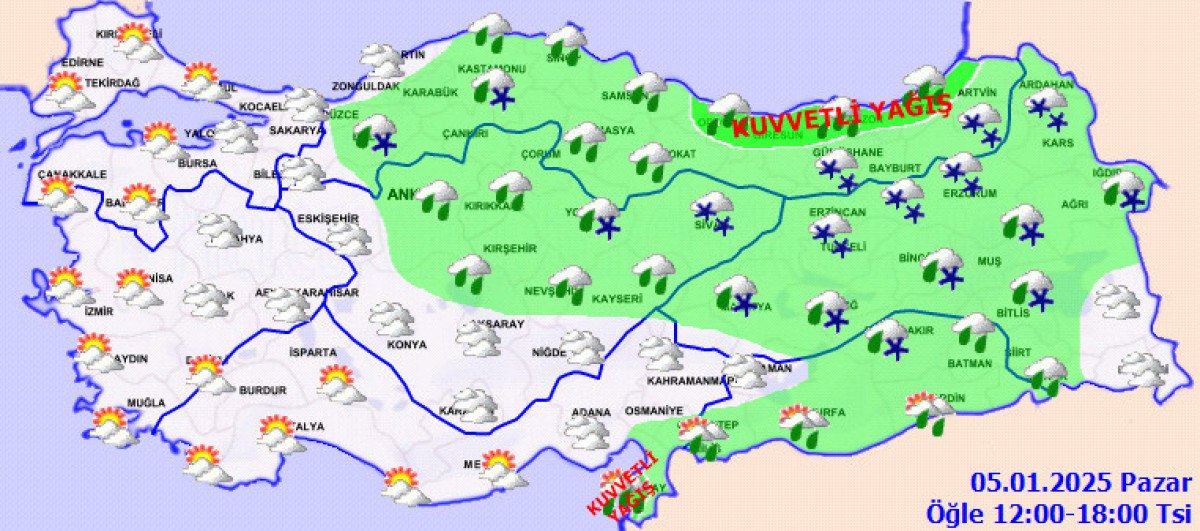 Türkiye'de Yağışlı Hava ve Meteorolojik Uyarılar