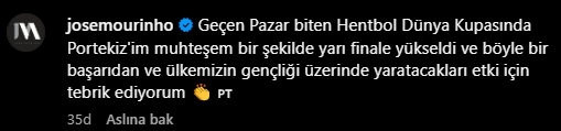 Jose Mourinho'dan Galatasaray Maçı Üzerine Kinayeli Paylaşım