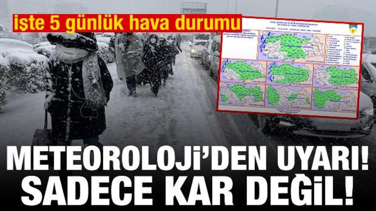 Meteoroloji'den 5 Günlük Hava Durumu Uyarısı