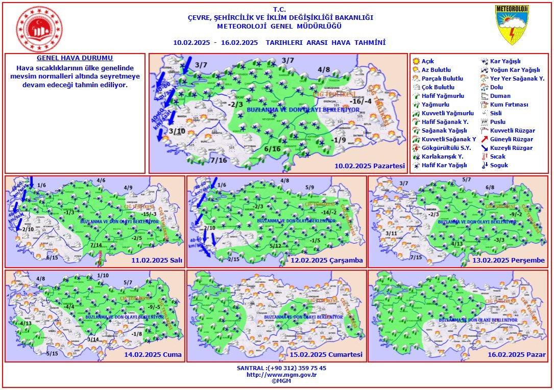 Meteoroloji'den 5 Günlük Hava Durumu Uyarısı