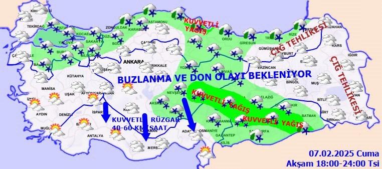 Meteoroloji'den Kuvvetli Kar ve Rüzgar Uyarısı