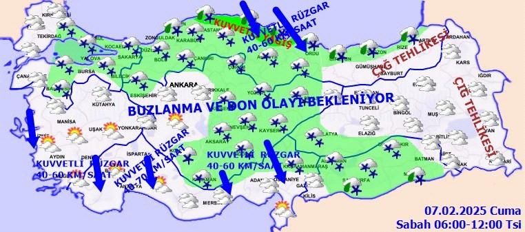 Meteoroloji'den Kuvvetli Kar ve Rüzgar Uyarısı