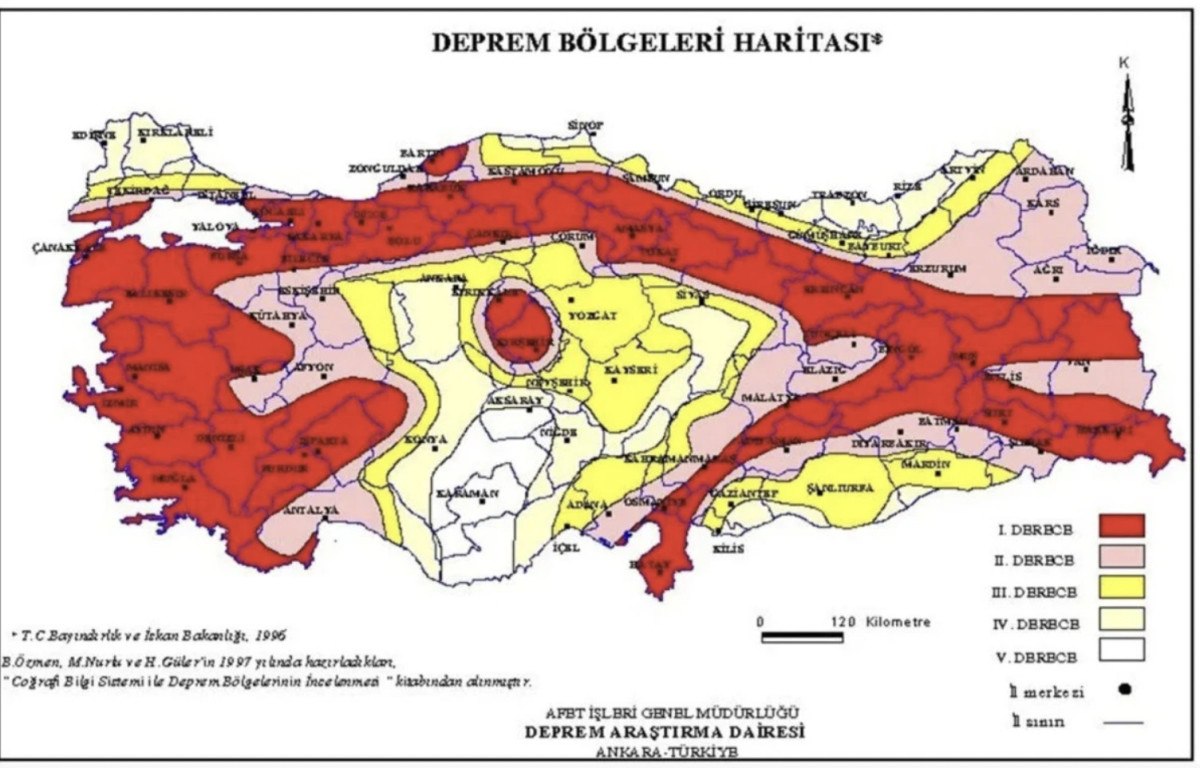 Türkiye'de Deprem Riski Taşıyan Bölgeler ve Fay Hatları