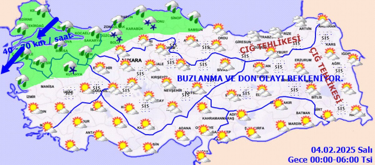 Yurt Genelinde Hava Durumu Raporu