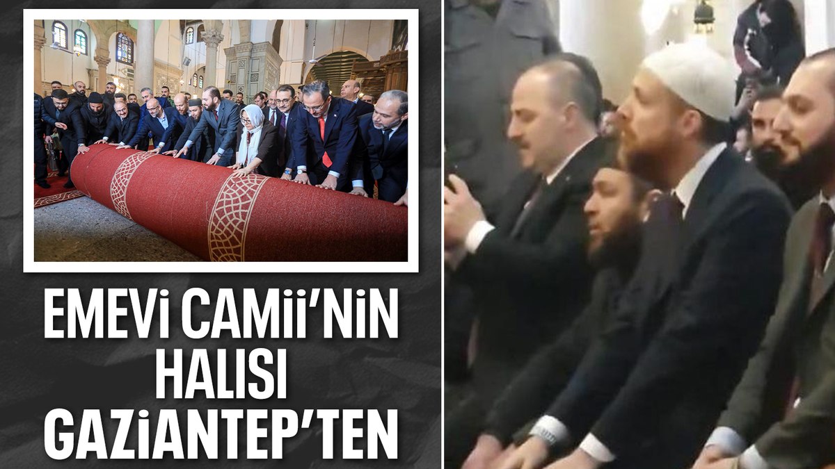 Bilal Erdoğan, Şam'daki Emevi Camii'nde Gaziantep Halıları ile Temaslarda Bulundu