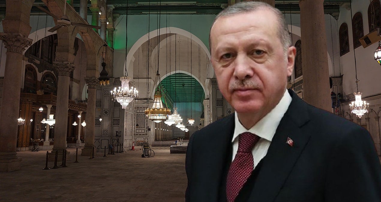 Erdoğan'ın Emevi Camii Ziyareti İddiası ve Bordo Halı Detayı