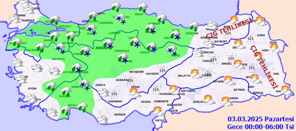 Meteoroloji: 5 İlde Yağış ve Kar Bekleniyor