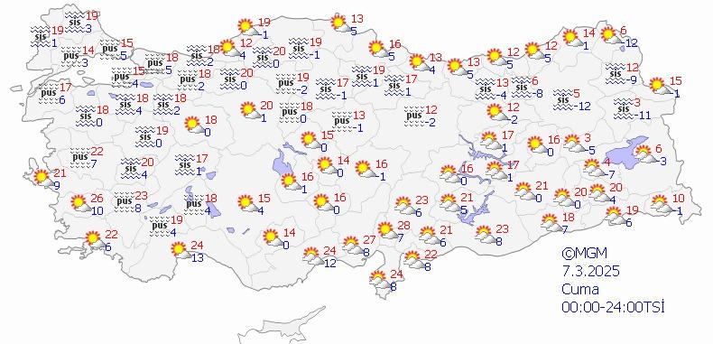 Meteorolojiden Buzlanma, Don ve Çığ Uyarısı