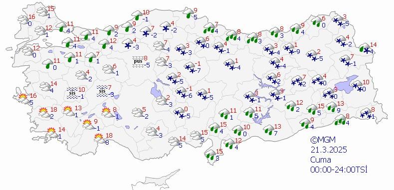 Meteoroloji'den Sağanak ve Kar Yağışı Uyarısı