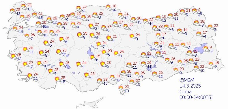 Meteoroloji'den Sıcaklık Uyarısı: Hava 20 Dereceyi Aşacak