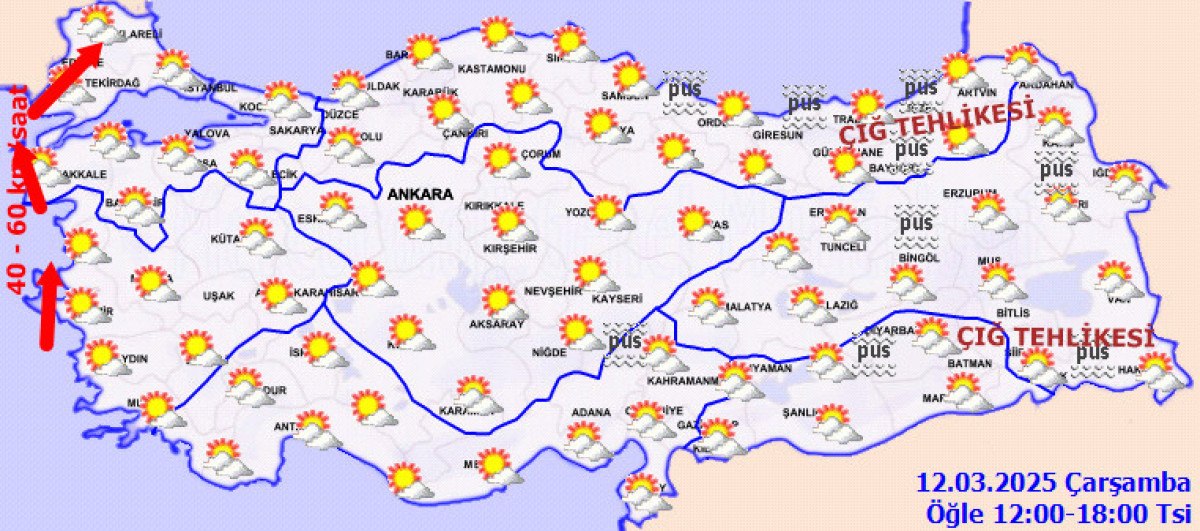 Türkiye Genelinde Hava Durumu Tahmini