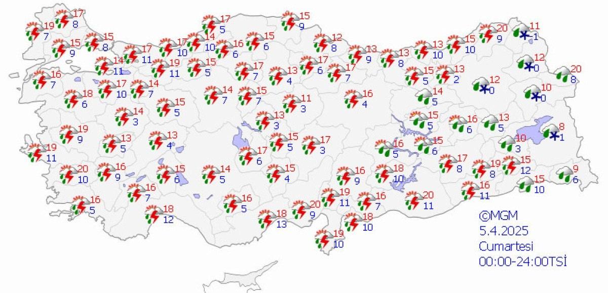 Meteoroloji'den Yağışlı Hava Uyarısı
