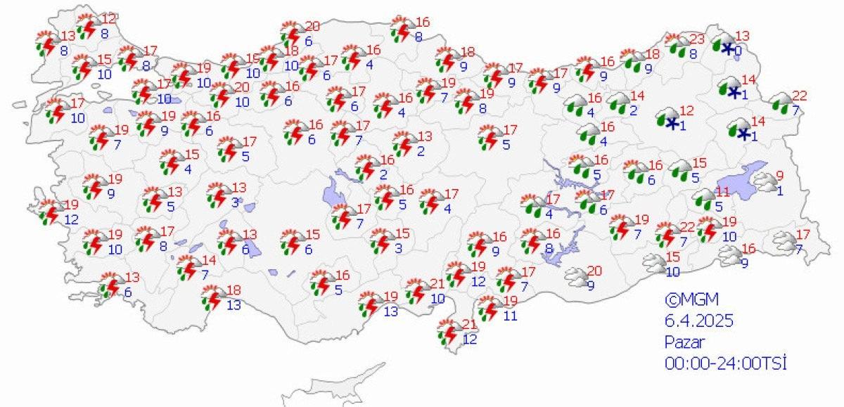 Meteoroloji'den Yağışlı Hava Uyarısı