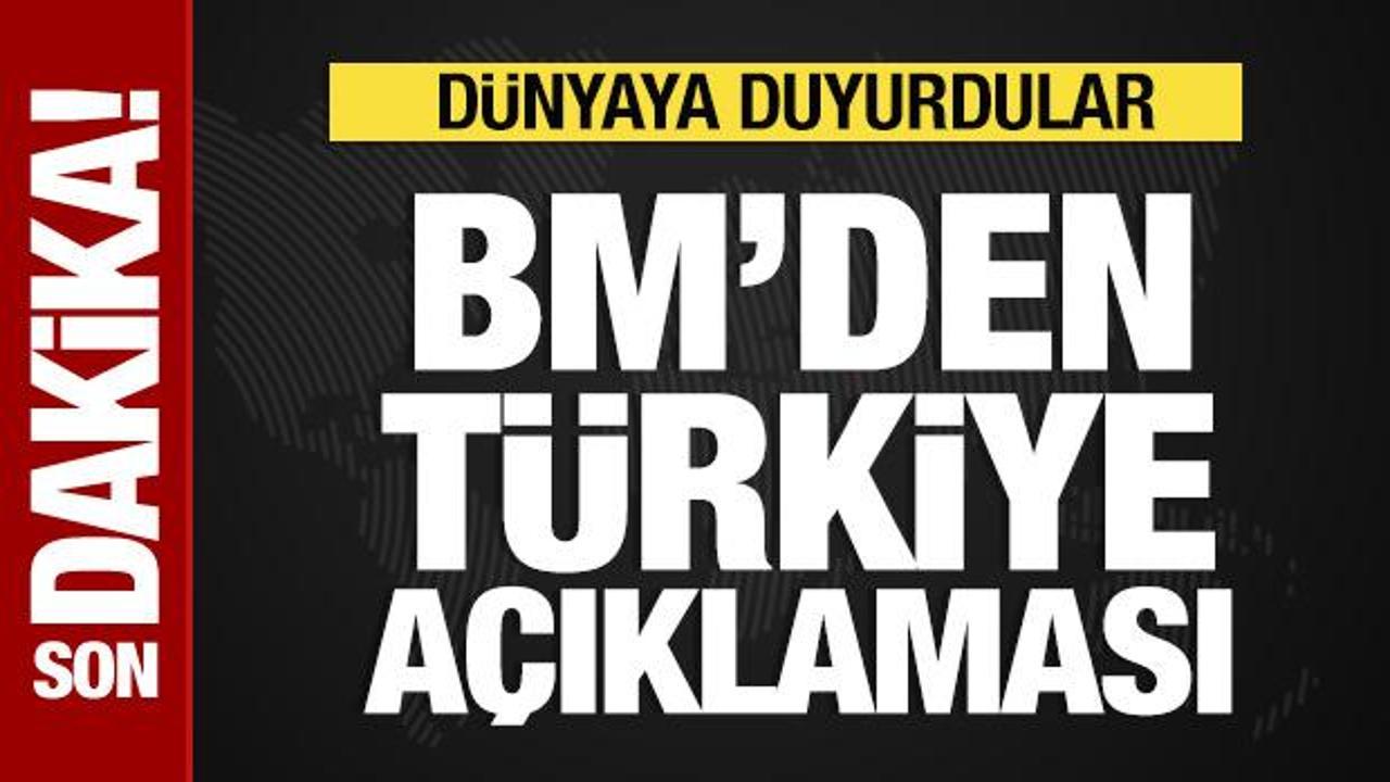 Birleşmiş Milletler'den Türkiye açıklaması
