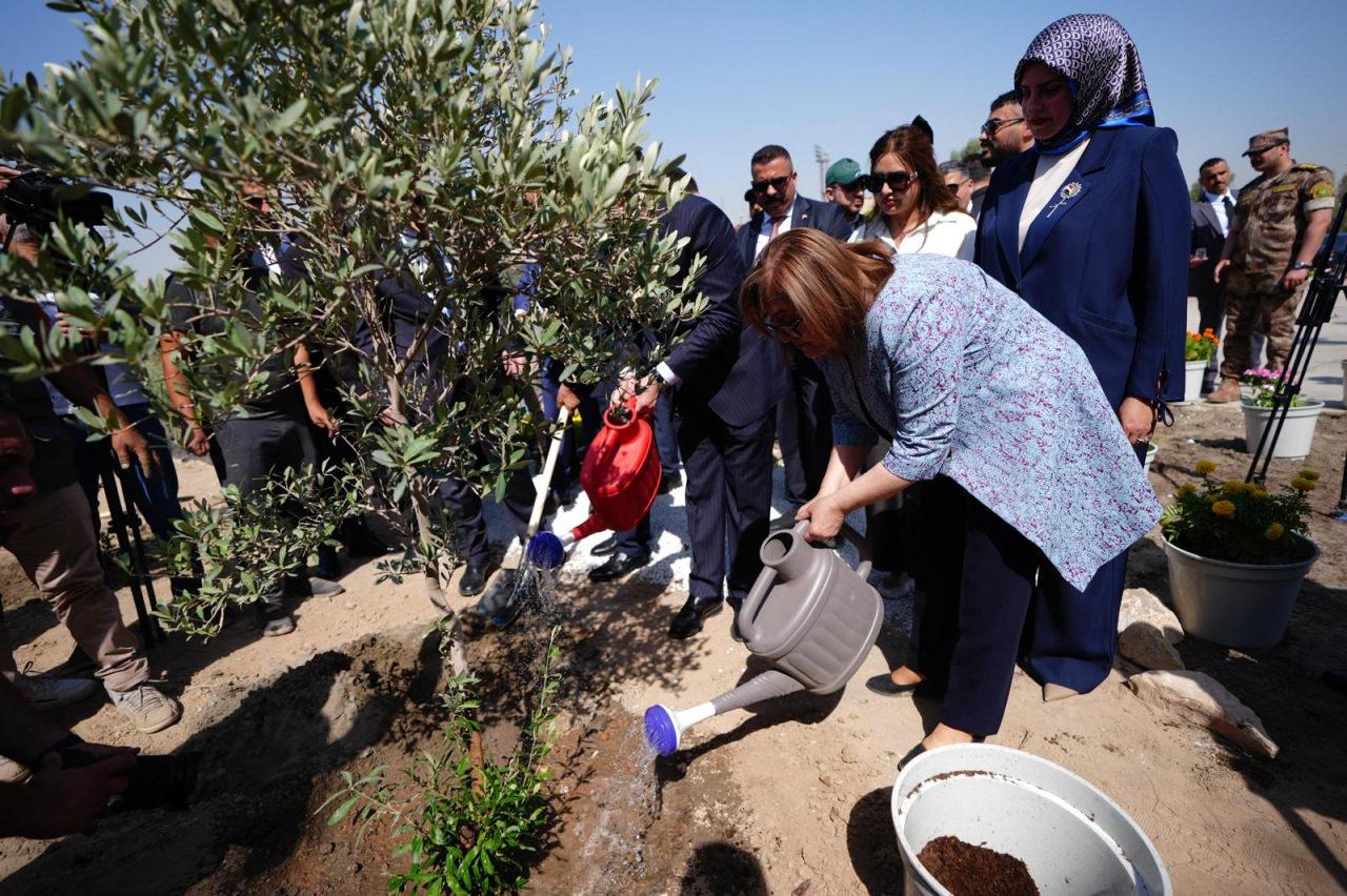 Gaziantep Büyükşehir, Bağdat'taki Türkiye Bahçesi'ne 5 bin fidan dikti