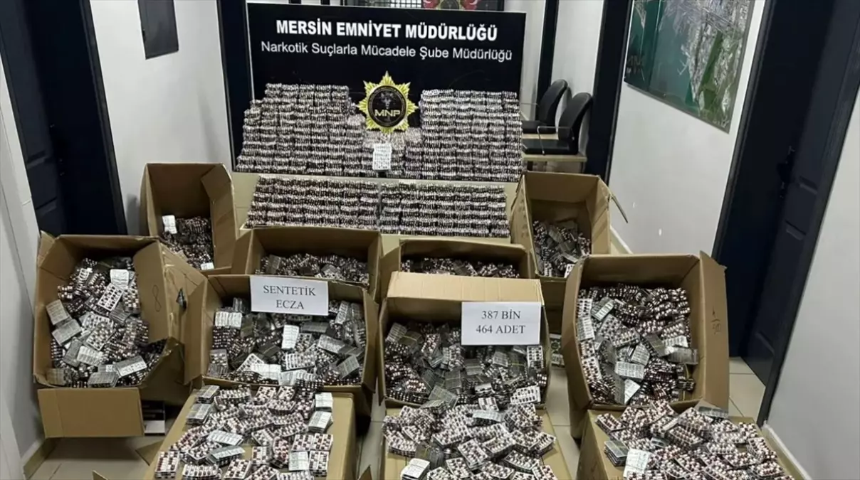 Mersin'de 387 Bin Uyuşturucu Hap Ele Geçirildi