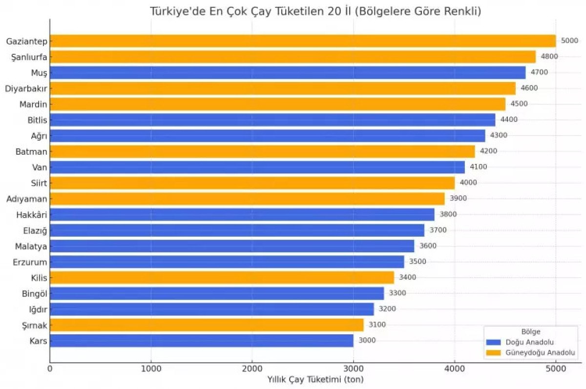 Türkiye'de en çok çayı bu iller içiyor!