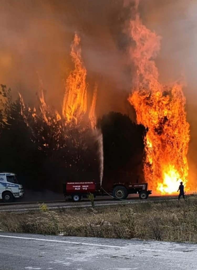 Gaziantep Büyükşehir'den Nurdağı'nda çıkan orman yangınına müdahale