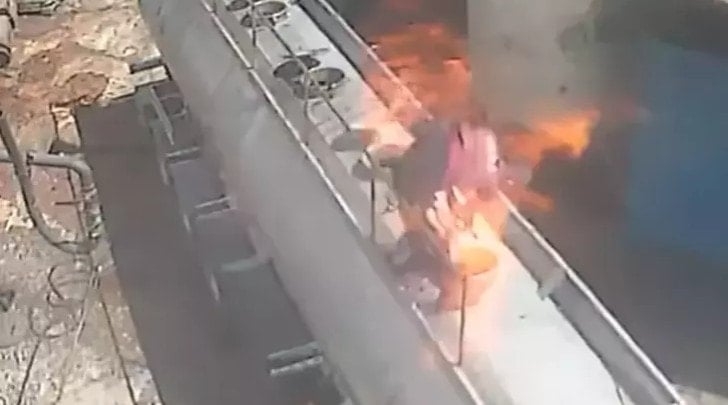 Olay anı güvenlik kameralarında