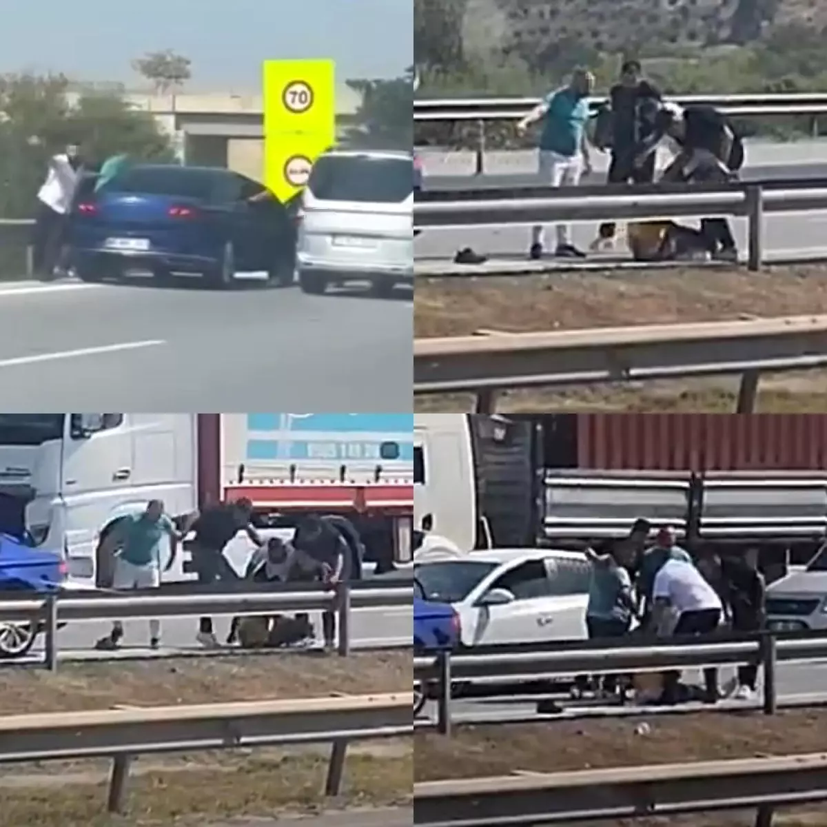 Mersin'de Otoyolda Kavga: Sürücü Darbedildi