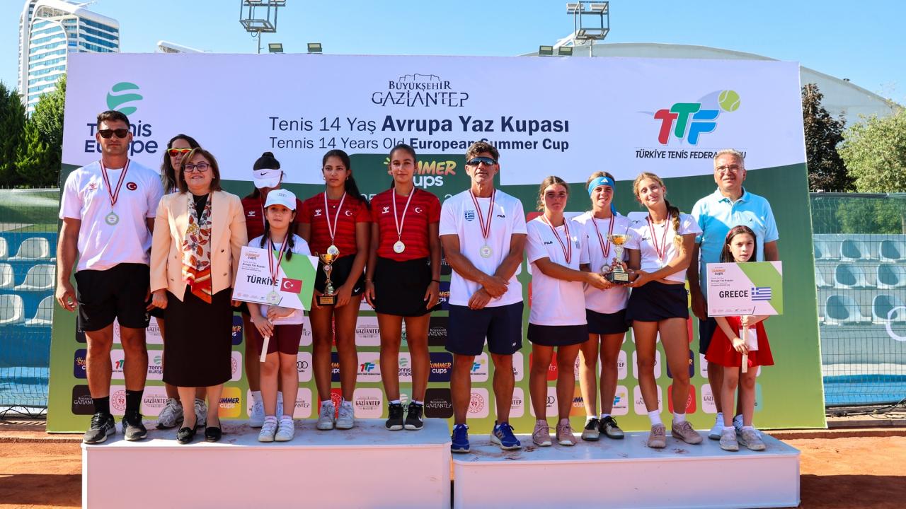 Uluslararası Tenis 14 Yaş Avrupa Yaz Kupası’nda birinci Türkiye oldu