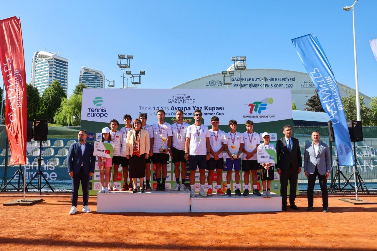 Uluslararası Tenis 14 Yaş Avrupa Yaz Kupası’nda birinci Türkiye oldu
