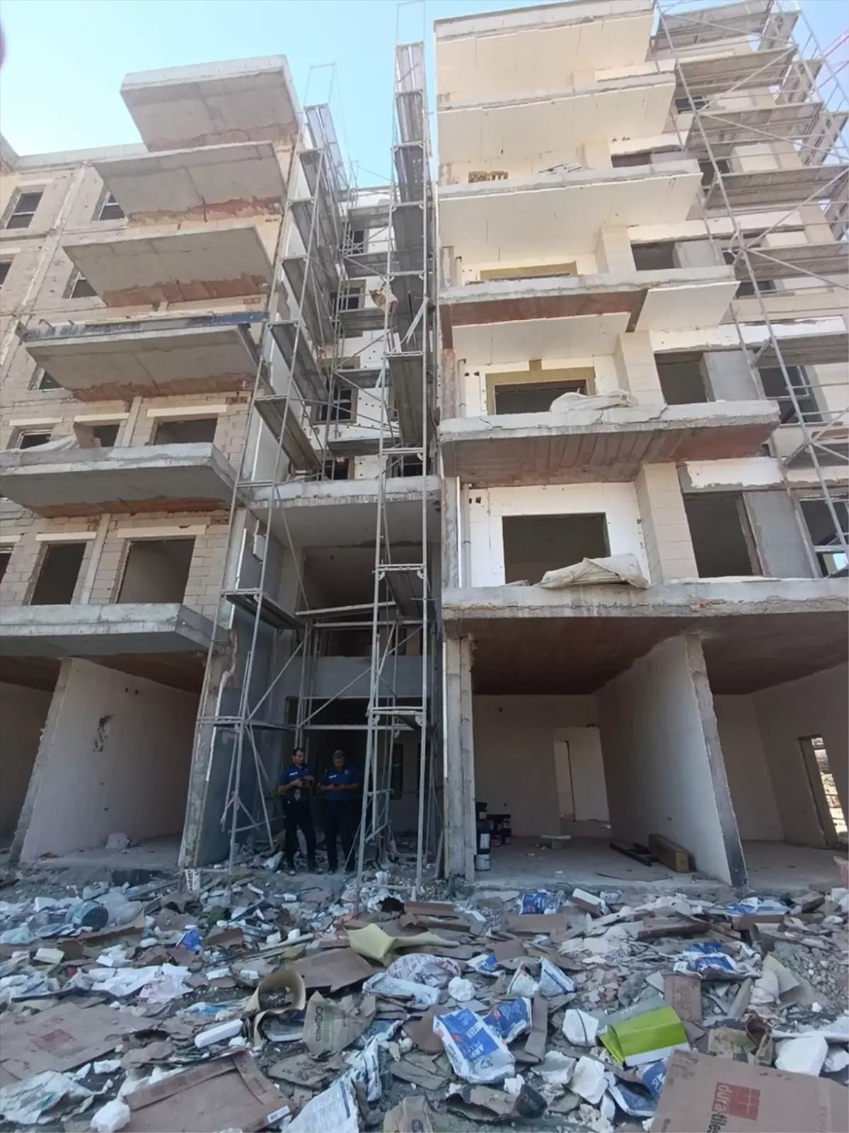 Gaziantep'te İnşaat İşçisi Düşerek Yaralandı