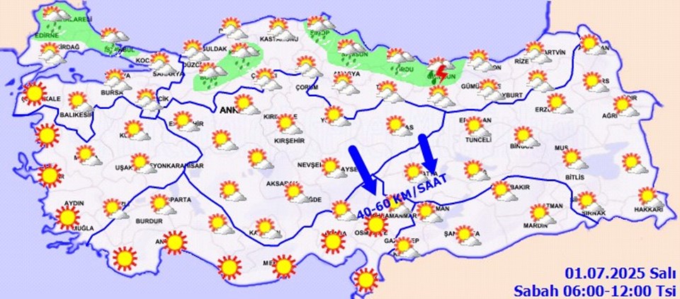 Üç bölge için sağanak yağış ve fırtına uyarısı