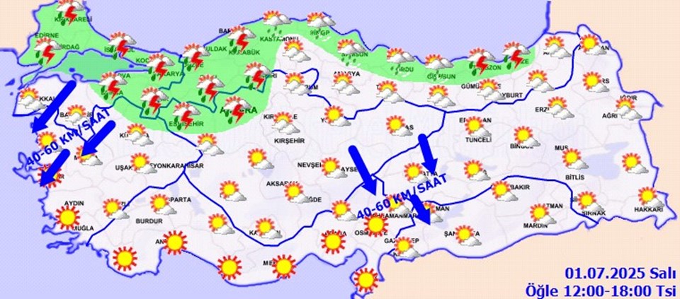 Üç bölgede sağanak yağışlar sürecek