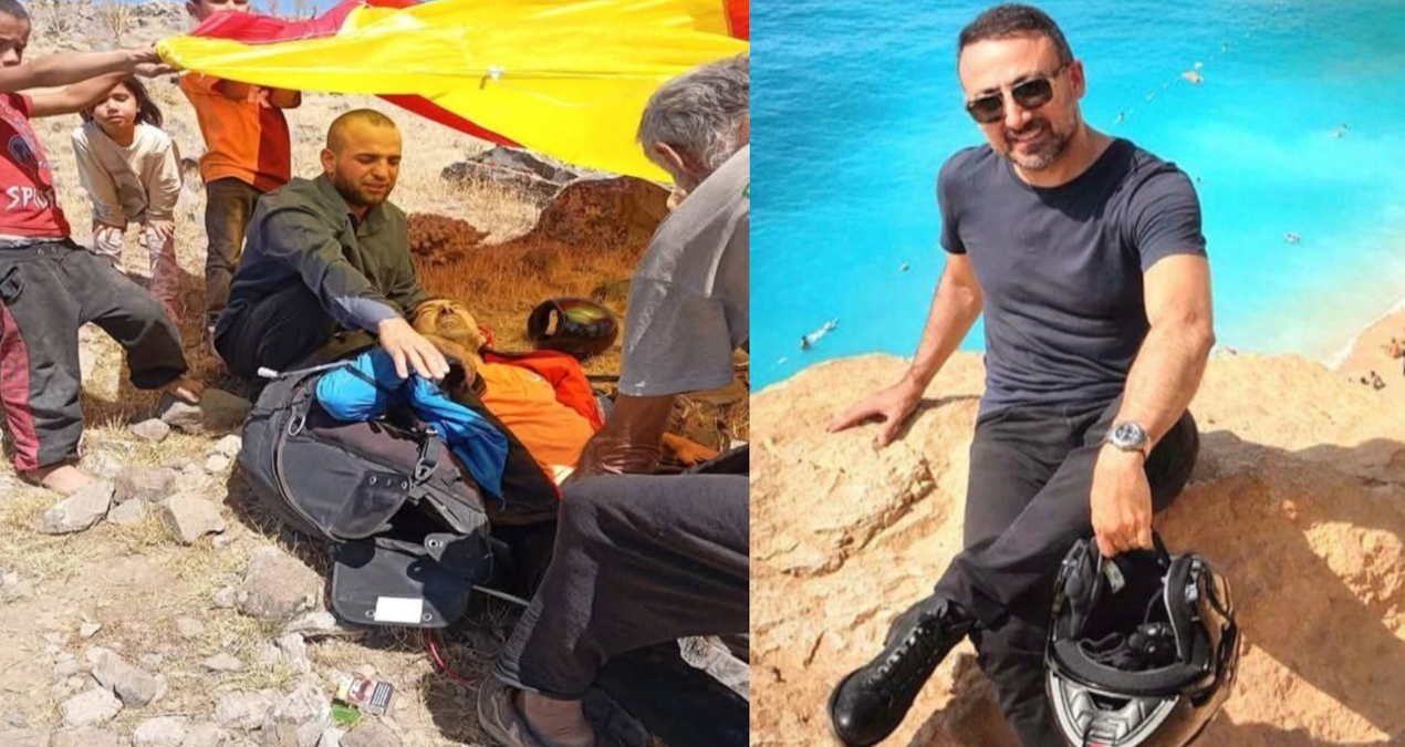 Düşen pilota ilk müdahaleyi köylüler yapmış