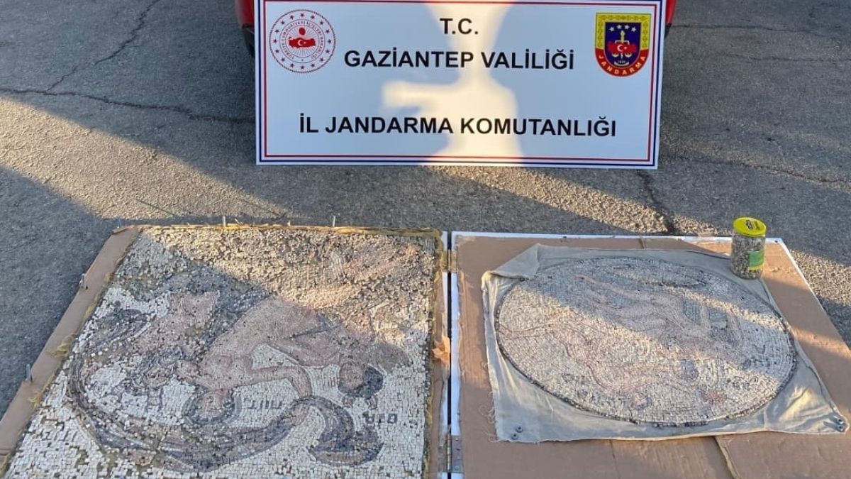 Gaziantep'te Tarihi Mozaik Eseri Yakalama Operasyonunda 3 Kişi Gözaltında