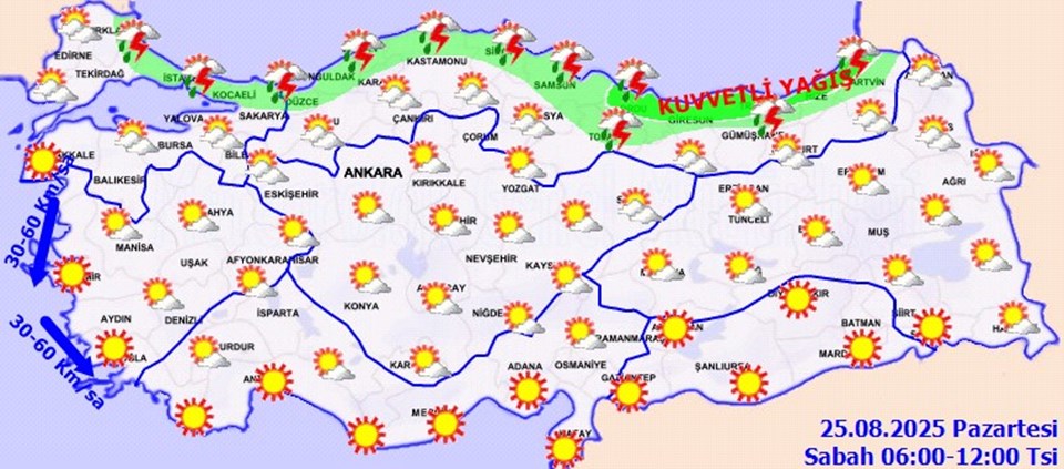 Marmara ve Karadeniz'de Sağanak Yağış Uyarısı - Hava Durumu Güncellemesi