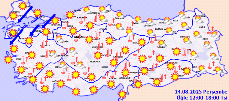 Meteoroloji'den 11 Kente Sarı Kodlu Fırtına Uyarısı