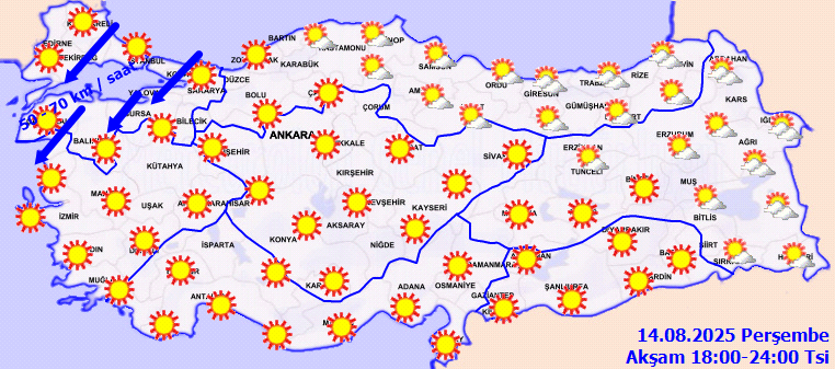 Meteoroloji'den 11 Kente Sarı Kodlu Fırtına Uyarısı