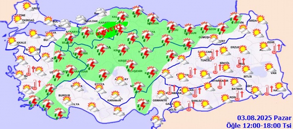 Meteoroloji'den 30 Kente Sağanak Yağış Uyarısı